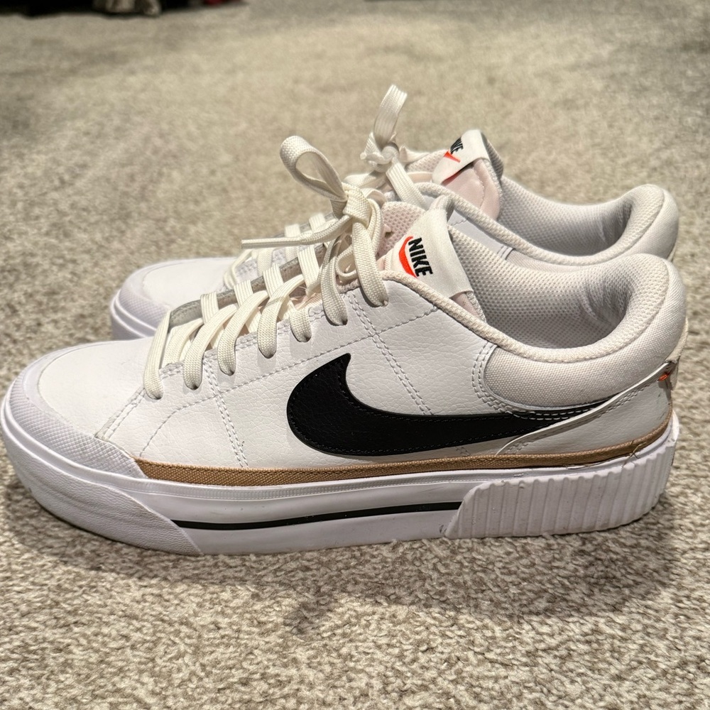 Lifted Nike Legacy White and Black Sneakers
